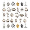 Picture of 20 PCs Zinc Based Alloy Sport Charms Antique Silver Color Football Basketball