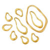 Picture of 304 Stainless Steel Connectors Charms Pendants Multicolor Irregular Drop