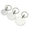 Picture of 304 Stainless Steel Pet ID Dog Collar Name Tag Blank Stamping Tags Keychain & Keyring Silver Tone Round Disc Mirror Polishing