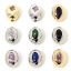 Picture of Eco-friendly Brass Geometric Beads For DIY Jewelry Making Multicolor Oval Multicolor Rhinestone