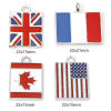 Picture of Zinc Based Alloy Sport Charms Silver Tone Multicolor National Flag Enamel