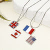 Picture of Zinc Based Alloy Sport Charms Silver Tone Multicolor National Flag Enamel