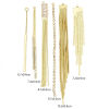 Image de 2 Pcs Pendentifs en Laiton Franges Pompons Glands Plaqué Or 18K