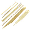 Image de 2 Pcs Pendentifs en Laiton Franges Pompons Glands Plaqué Or 18K