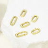 Picture of Eco-friendly Brass Bolt Spring Ring Clasps Oval 18K Real Gold Plated