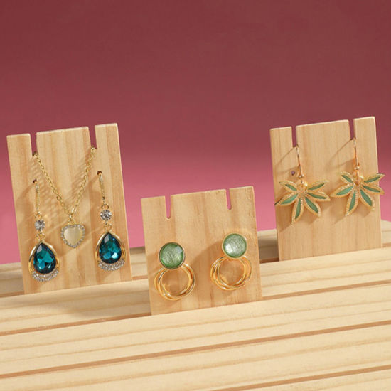 Picture of Eco-friendly Wood Jewelry Displays Natural Rectangle