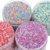 Picture of 10 Grams (Approx 70 PCs/Gram) Glass Seed Beads Round Bugle Multicolor Pearlized About 2.5mm Dia.
