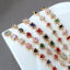 Immagine di 2 Pz Ottone & Vetro Geometrico Pendenti Charms Connettori Oro Placcato Multicolore Micro Spianare Trasparente Strass