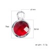 Picture of Brass & Glass Birthstone Charms Multicolor Round 6mm Dia.