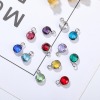 Picture of Brass & Glass Birthstone Charms Multicolor Round 6mm Dia.