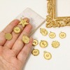 Picture of Vacuum Plating 304 Stainless Steel Stylish Charms Gold Plated Round Moon