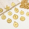 Picture of Vacuum Plating 304 Stainless Steel Stylish Charms Gold Plated Round Moon