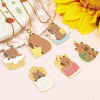 Picture of Zinc Based Alloy Charms Gold Plated Multicolor Capybara Animal Enamel