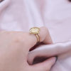 Picture of 304 Stainless Steel Open Adjustable Rings Cabochon Settings 17mm(US Size 6.5)