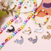 Picture of Zinc Based Alloy Charms Gold Plated Multicolor Cat Animal Animal Enamel 26mm x 25mm