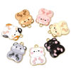 Bild von 10 Stück Zinklegierung Charms Vergoldet Bunt Hamster Tier Emaille 23mm x 17mm