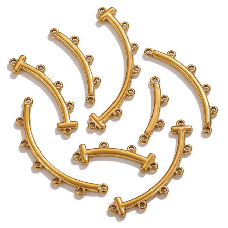 304 Stainless Steel Boho Chic Bohemia Chandelier Connectors Curve