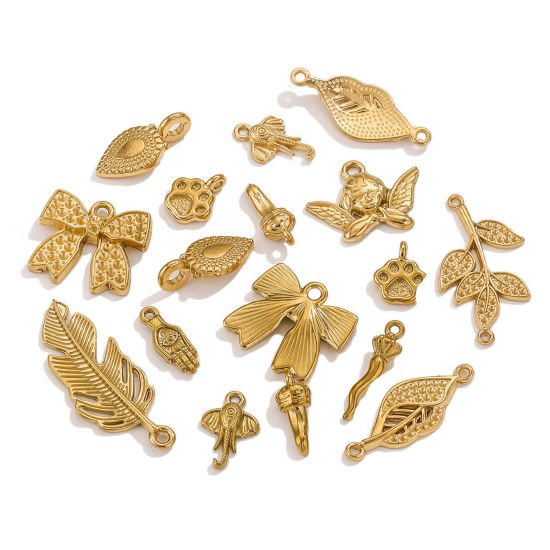 Picture of Vacuum Plating 304 Stainless Steel Charms Gold Plated