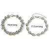 Imagen de 1 Unidad 304 Acero Inoxidable Cadena de Eslabones Hechos a Mano Pulseras Tono de Plata 19cm longitud