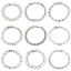 Bild von 1 Strang 304 Edelstahl Handgefertigte Gliederkette Armband Silberfarbe 19cm lang