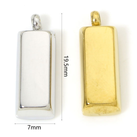 Изображение 1 ШТ вакуумное покрытие 304 Нержавеющая Сталь Геометрический Подвески Трапецоид Разноцветный