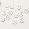 Picture of Shell & Brass Charms Multicolor Zodiac Constellation Hollow 18mm x 15mm