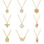 Bild von 1 Strang Umweltfreundlich Retro Retro 18K Echtgold plattiert Messing und Strass Gliederkette Kette Kaiserkrone Micro Pave Anhänger Halskette Für Frauen Party