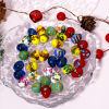 Picture of Lampwork Glass Beads For DIY Jewelry Making Oval Multicolor Spot About 17mm x 14mm, Hole: Approx 1.2mm