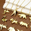 Picture of Eco-friendly Brass Origami Charms 18K Real Gold Plated Animal