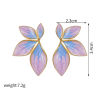 Image de 1 Paire Placage sous Vide Sucré & Mignon Boucles d'Oreilles Puces Rétro en 304 Acier Inoxydable Fleur Plaqué Or 18K Multicolore Émail Anniversaire Pour Femmes