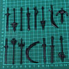 Picture of Zinc Based Alloy Pendants Black Sword Knife 3D
