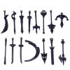 Picture of Zinc Based Alloy Pendants Black Sword Knife 3D