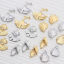 Picture of Brass Charms Multicolor Leaf Texture Clear Cubic Zirconia