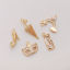 Bild von 1 Stück Umweltfreundlich Messing Charms 18K Echtgold plattiert Schirm Stöckelschuhe