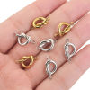 Picture of 304 Stainless Steel Connectors Charms Pendants Love Knot 17mm x 9mm
