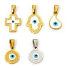 Bild von 1 Stück Vakuumbeschichtung 304 Edelstahl Religiös Charms Böser Blick Evil Eye