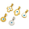 Bild von 1 Stück Vakuumbeschichtung 304 Edelstahl Religiös Charms Böser Blick Evil Eye