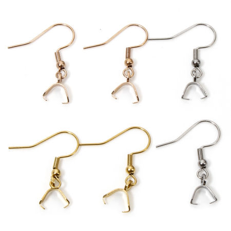 10 Pz 304 Acciaio Inossidabile Orecchini con Ganci a Filo per Orecchio per Accessori per la Creazione di Gioielli Fai-da-te Con Clip A Pizzico