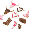 Picture of Zinc Based Alloy West Cowboy Charms Gold Plated Multicolor Boots Hat Enamel