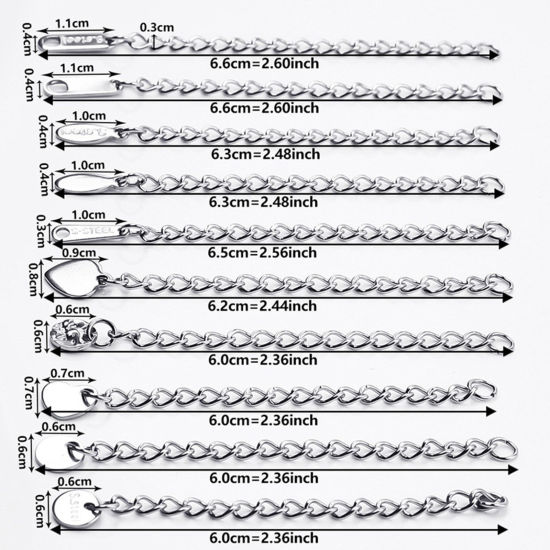Bild von 5 Strange 304 Edelstahl Verlängerungskette Extender Kette