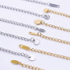 Image de 5 Pièces Chaînes d'Extension pour Collier Bracelet en 304 Acier Inoxydable avec Fermoir Mousqueton