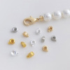 Bild von 5 Stück Umweltfreundlich Messing Quetschperlen-Stopper für Armbänder, Halskettenenden, Schmuckherstellungszubehör Barrel Bunt 3mm x 2mm
