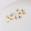 Picture of Eco-friendly Brass Bead Tips (Knot Cover) Calotte Crimp End Cap DIY Jewelry Making Supplies Ball Multicolor 6mm x 3.5mm