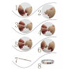 Bild von 1 Stück Zinklegierung & Edelstahl Ozean Schmuck Charm-Armband mit italienischen Gliedern zur Herstellung von DIY-Schmuck Rechteck Emaille 10mm x 9mm