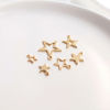 Image de 10 Pcs Breloques Galaxie en Laiton Respectueux de la Nature Etoile Plaqué Or Véritable 14K