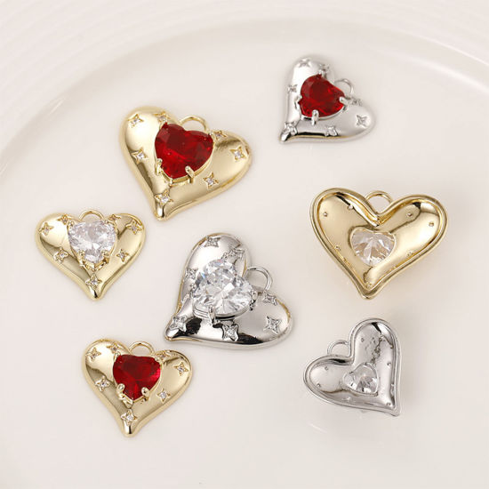 Picture of Brass Valentine's Day Charms Multicolor Heart Star