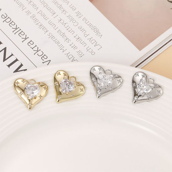 Picture of Brass Valentine's Day Charms Multicolor Heart Star