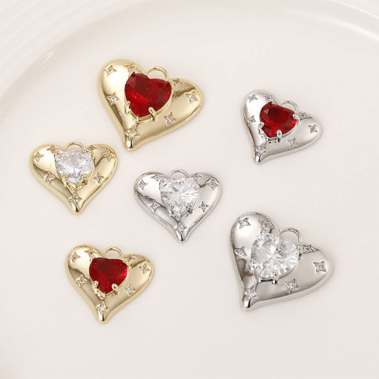 Picture of Brass Valentine's Day Charms Multicolor Heart Star