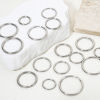 Picture of 304 Stainless Steel Keychain & Keyring Round Silver Tone
