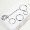 Picture of 304 Stainless Steel Keychain & Keyring Round Silver Tone
